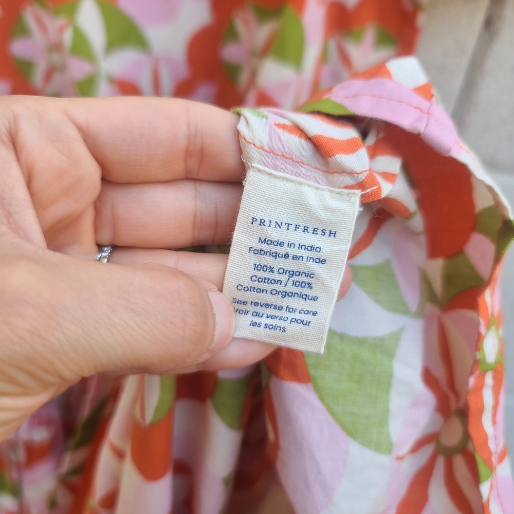 Printfresh | Tara Cotton Printed Dress in Flower Hour Lava Lamp New Size Small - Picture 12 of 12